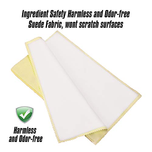 SEVENWELL Silver Polishing Cloth, Jewelry Cleaner Cloth for Sterling Silver Jewelry, Gold, Platinum, Silverware, Diamonds, Gemstones, Coins (Yellow) - color: Yellow