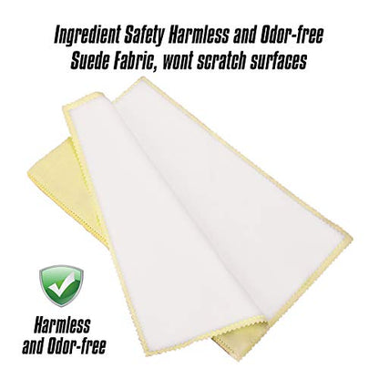 SEVENWELL Silver Polishing Cloth, Jewelry Cleaner Cloth for Sterling Silver Jewelry, Gold, Platinum, Silverware, Diamonds, Gemstones, Coins (Yellow) - color: Yellow