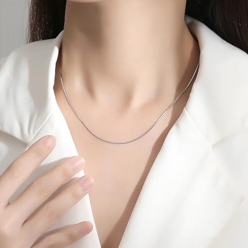 925 Sterling Silver Snake Chain 1MM 1.5MM 2MM 3MM Round Flexible Italian Snake Chain Necklace for Women Men 18, 20, 22, 24, 26 Inch - color: 2mm, size: 18 inches