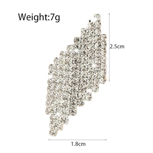 Sparkling Silver Rhombus Rhinestone Knuckle Ring for Women, Adjustable Geometric Crystal Open Finger Ring Minimalist Statement Jewelry Prom Gifts