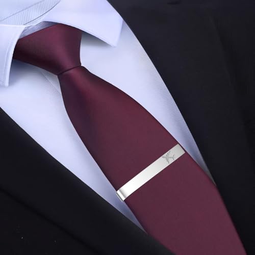 GWD Stainless Steel Tie Clips for Men Classic Tie Bar Clip Set | Ideal Gift for Father, Husband, Boyfriend, Business, Wedding, Tie clip With Gift Box - style: Aeroplane