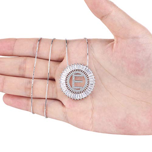 COTTVOTT A-Z Alphabet Pendant Necklaces Charms Women Initial Letter Chain Necklace 4 Colors - style: Silver-E