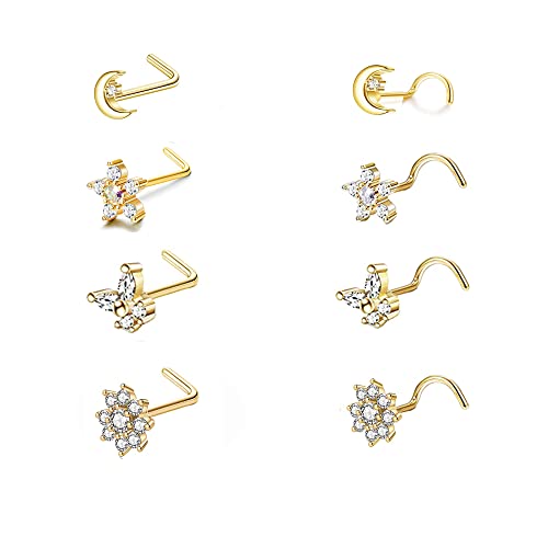 YACHY ASTM F136 G23 Titanium Flat Back Stud Earrings, Internally Threaded Screw-On Hypoallergenic Body Piercing Jewelry for Everyday Wear, Tragus Helix Conch Monroe Medusa Lip, 18G 6mm 8mm - color: 1, size: 6mm+8mm