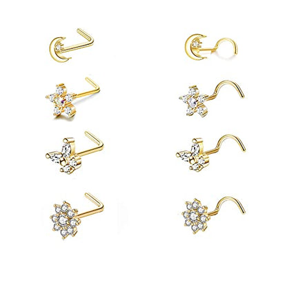 YACHY ASTM F136 G23 Titanium Flat Back Stud Earrings, Internally Threaded Screw-On Hypoallergenic Body Piercing Jewelry for Everyday Wear, Tragus Helix Conch Monroe Medusa Lip, 18G 6mm 8mm - color: 1, size: 6mm+8mm