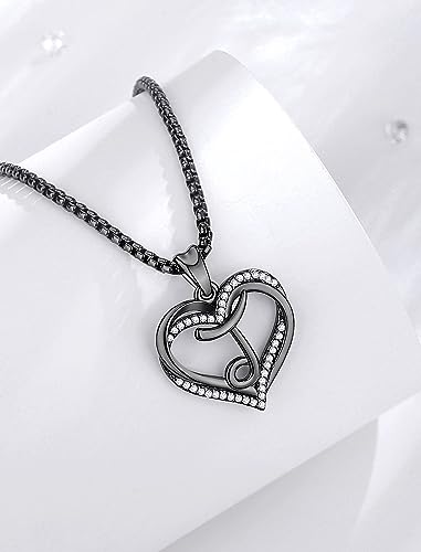 INFUSEU Unique Initial Necklaces for Women Girls Small Heart Letter Jewelry, Meaningful Personalized Gifts - style: J