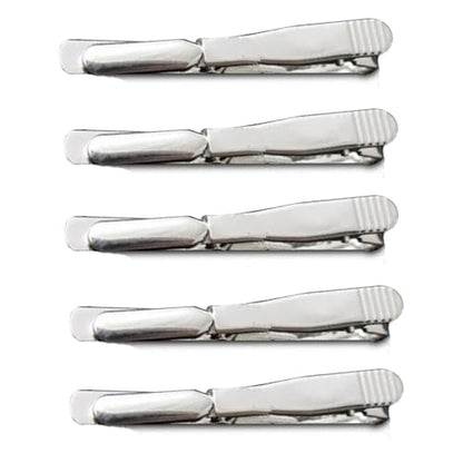 5 Pack Tie Clip for Men Tie Bar Clip Set Formal Business Men's Necktie Clips Shirts Men Slim Tie Pin Clamp, Gold Silver Black,white，Blue antique - color: White【5-Pack】