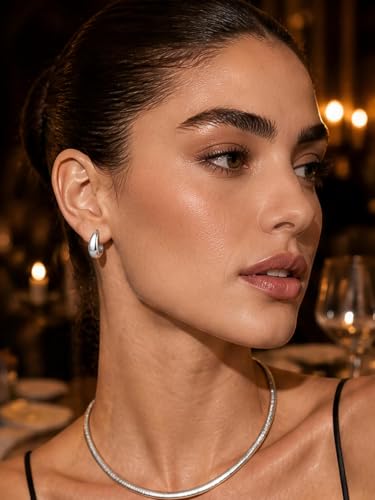 Bestyle Gold Huggies Earrings for Women Hypoallergenic 925 Sterling Silver Post Huggie Hoop Earrings Thick Lightweight Small Hoop Earrings 8/10/12/14mm - color: Silver, size: 10mm