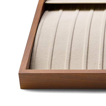 Oirlv Wood 13 Grids Necklace/Bracelet/Pendant Display Tray Jewelry Drawer Organizer Stackable Jewelry Trays (Creamy-white) | Stackable Design,for Jewelry Necklaces Bracelets and Watches,Organizing and Presentinge Legantly on Dressers&in Dresser - color: C