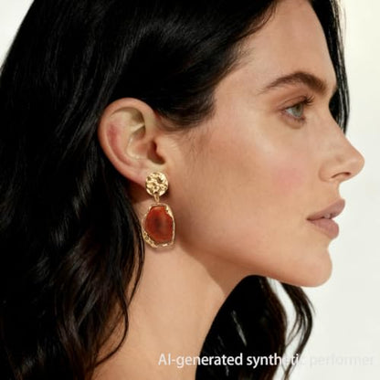 Dr's gift Chunky Leopard Print Earrings for Women 14K Gold Plated Statement Huggie Hoop Earrings Brown Acrylic Tortoise Resin Cheetah Trendy Jewelry - color: Brown 1