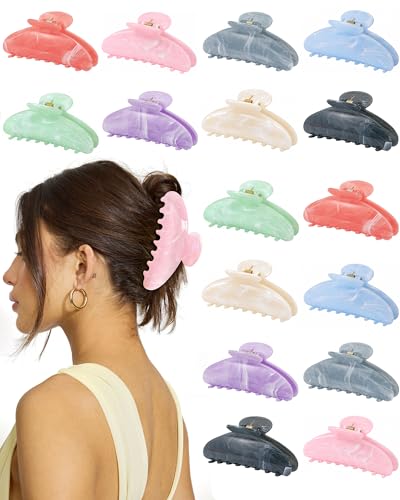 16 Pack Hair Claw Clips for Women - Large Non-Slip Hair Claws for Thick Thin Hair, Cute Hair Barrettes Elegant & Durable, Fashion Hair Accessories Stylish Bulk Hair Clips for Girls DIY Gift - size: Large 16 PCS