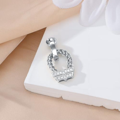 925 Sterling Silver Double Opening Lobster Clasp, Necklace Bracelet Anklet Jewelry Extender Clasp for DIY Jewelry Making (Style 11) - style: style 11