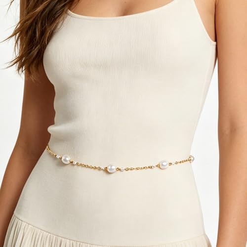 NEWITIN 4 Pieces Waist Chain for Women Gold Plated Adjustable Belly Chain Dainty Layered Summer Beach Body Chains Sexy Bikini Body Chains Jewelry Accessories for Women - color: 3 Pieces Gold Starfish