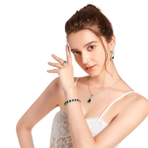 LMXXVJ Women Jewelry Set Platinum Plated Necklace Open Ring Earrings Bracelet Set,Birthday/Anniversary Mother’s Day Jewelry Gifts for Mom/Wife/Sister/Best Friend - color: Champagne