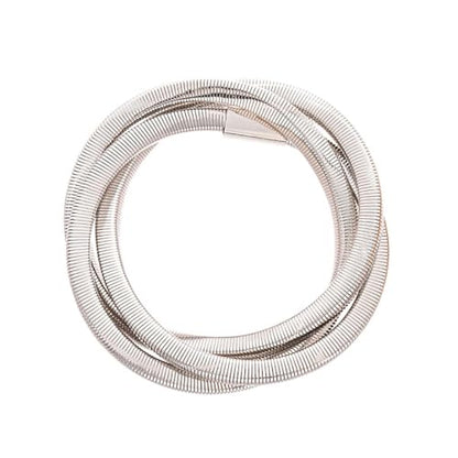 Chunky Gold Bangle Bracelets for Women Trendy Irregular Statement Cuff Bracelets Stack Wide Minimalist 3PCS Bangle Set Jewelry - style: T-Silver B