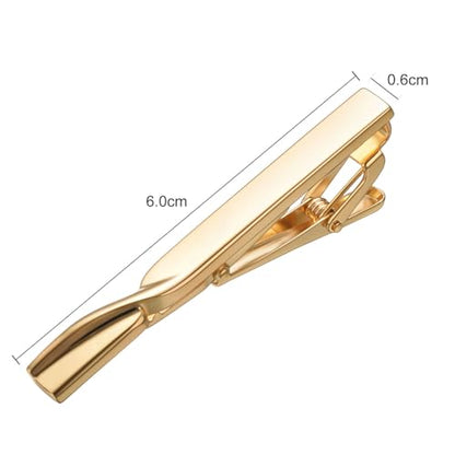 Yoursfs Black Matte Skinny Tie Clips For Men Classic Shiny Tie Bars Stainless Steel Personalized Tie Clip Suitable for Wedding Anniversary Business - style: Skinny Gold Tie Clips