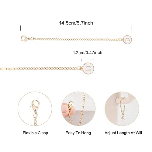 Letter Charm Accessories For Stanley Cup,Gold Initial Chain Water Bottle Name Id Charms for Tumbler,Yeti, Simple Modern Cups Handle - color: D