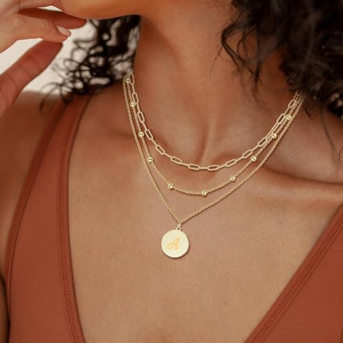 KSF Gold Lariat Necklace for Women Y Shaped Layered CZ Drop Chain | Y shaped necklace; Layered CZ detail; Long lariat style; Gift for her - color: Gold-Letter A