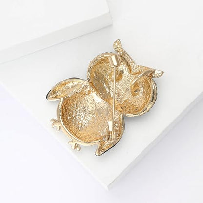 Enamel Bird Brooch for Women Rhinestones Owl/Hummingbird/Eagle/Toucan Lapel Pin Cute Bird Brooches Jewelry Gifts for Mom Wife - color: White-Owl 4