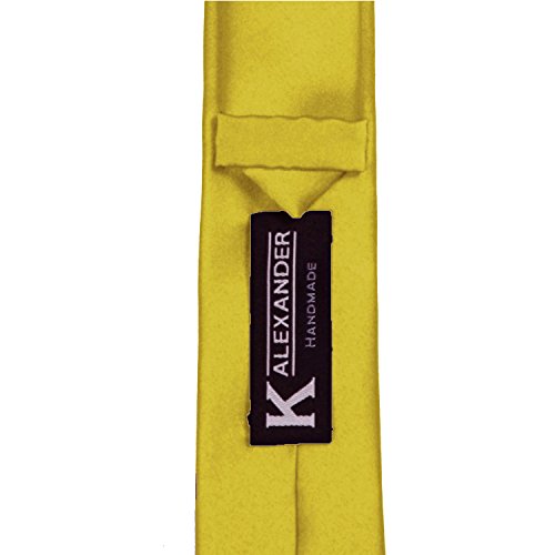 K. Alexander Skinny Ties - Multiple Solid Colors - Classic 2" width - color: Baby Yellow