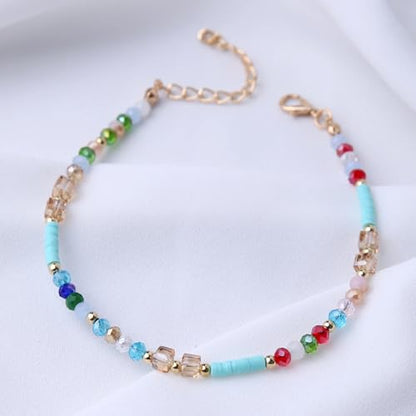 Starfish Shell Anklet Bracelets for Women, Boho Beaded Shell Anklet Set, Beach Vacation Foot Jewelry, Layered Summer Beachy Anklets - color: A6