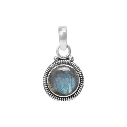 Gemstone 925 Sterling Silver Pendant Necklace For Women Girls- Natural Gemstone Solitaire Handmade Pendant