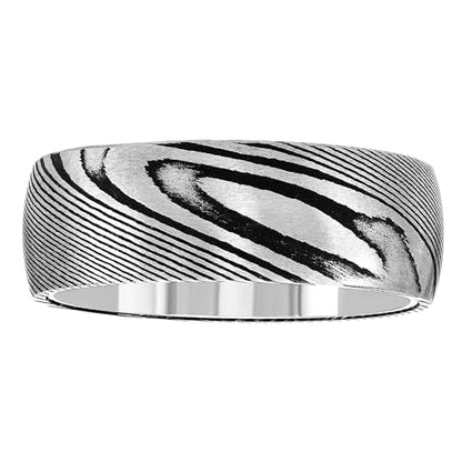 Boston Bay Diamonds Tantalum Comfort Fit Mens Wedding Band or Fashion Ring - 7mm & 8mm - Choice of Style - color: 8mm Damascus Steel & Tantalum