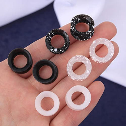 OUFER 8PCS Silicone Ear Gauges Flexible Ear Tunnels Plugs Stretchers Expander Double Flared Flesh Ear Piercing Jewelry for Women Men - color: 7/16"(11mm)