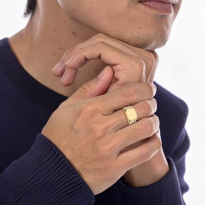 IceCarats 14K Solid Yellow Gold Filigree Signet Ring