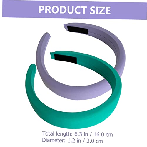 2pcs Wide Padded Headbands for Women Elegant Fabric Hair Accessories Light Simple and Comfortable for Daily Wear Parties and Travel
