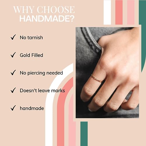 Harmony Braided Stacking Ring | Gold Statement Ring | Gold-Filled for Women | Simple and Elegant | Minimalist Jewelry | Waterproof Everyday Wear | Stacking Ring | Handmade