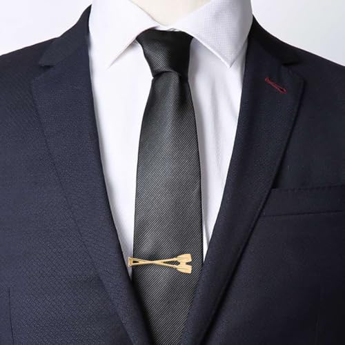 Yoursfs Black Matte Skinny Tie Clips For Men Classic Shiny Tie Bars Stainless Steel Personalized Tie Clip Suitable for Wedding Anniversary Business - style: Gold Paddle Tie Clips