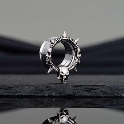 COOEAR Stainless Steel Melting Design Ear Expander, Stylish and Durable Ear Stretching Gauges Plugs. - color: S8794G, size: 8 mm