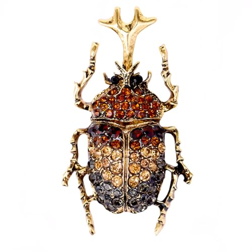 HETICA Animal Brooch for Women, Funny and Cute Flower Brooch Safety Pins Clothing Backpack Hat Decoration Enamel Pins Fashion Women Brooches and Pins Jewelry - style: Beetles