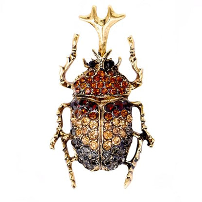 HETICA Animal Brooch for Women, Funny and Cute Flower Brooch Safety Pins Clothing Backpack Hat Decoration Enamel Pins Fashion Women Brooches and Pins Jewelry - style: Beetles