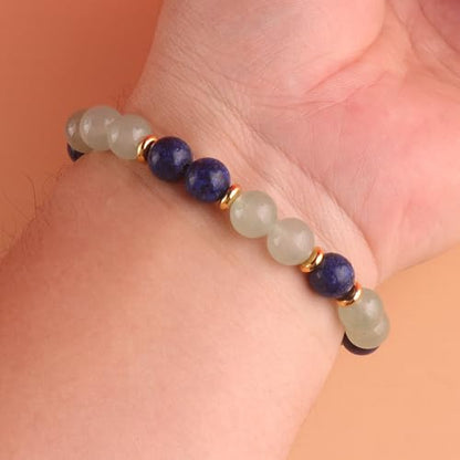 KSQS Healing Stone Bead Bracelet for Women, Natural Gemstones Balance Protection Bracelet, Spiritual Crystal Beads Bracelet Anxiety Relief with Meaning Card - color: Friendship