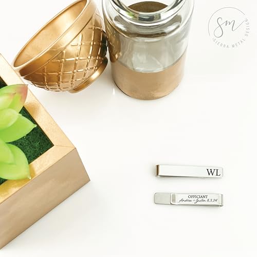 Personalized Officiant Gift Tie Clip Wedding Party Tie Bar Pastor Will You be my Proposal OFFICIANT-TIE