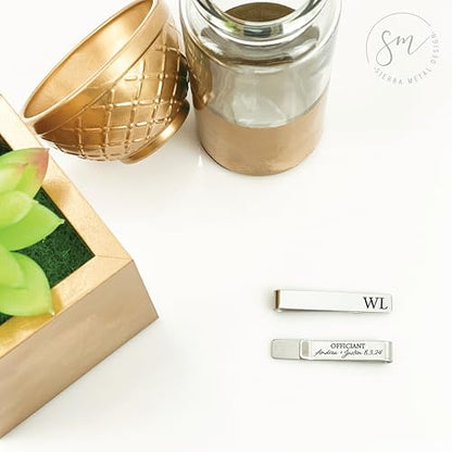 Personalized Officiant Gift Tie Clip Wedding Party Tie Bar Pastor Will You be my Proposal OFFICIANT-TIE