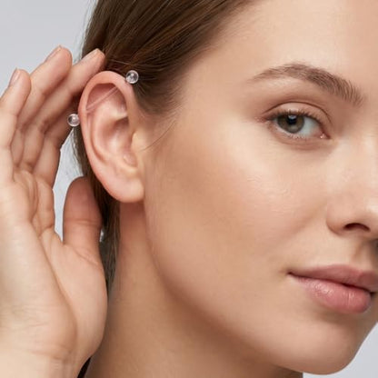 8 Pcs 14G Clear Acrylic Tongue Rings 14mm 16mm 19mm 22mm | Clear Acrylic Plastic Nipple Rings ， Plastic Nipple Piercings