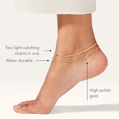 JENNY BIRD Surfside Anklet - color: High Polish Gold