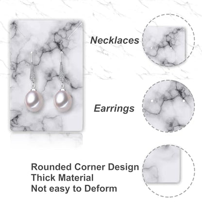 Earring Cards, Set Jewelry Making Supplies with 100 Pcs Earring Holder Cards 200 Pcs Earring Backs and 100 Jewelry Packaging for Earrings Necklace Jewelry Display, Bags 3.5x2.4 Inches (Marble White) - color: White Marble Pattern