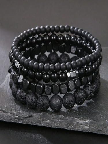 Vintage Stackable Bead Bracelet Set For Men Women Handmade Bohemian Style Multilayer Adjustable Elastic Bead Bracelet Fashion Punk Jewerly Gift - style: Style 3