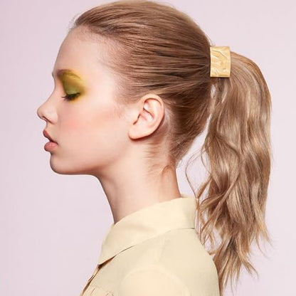 4 Pcs Ponytail Holder Hair Clips Rectangle Lava High Ponytail Buckle Hair Cuff Metal Dress Up Hair Ring for Long Hair Horsetail Hair Ties Ponytail Hair Bands Decorative Accessories for Women
