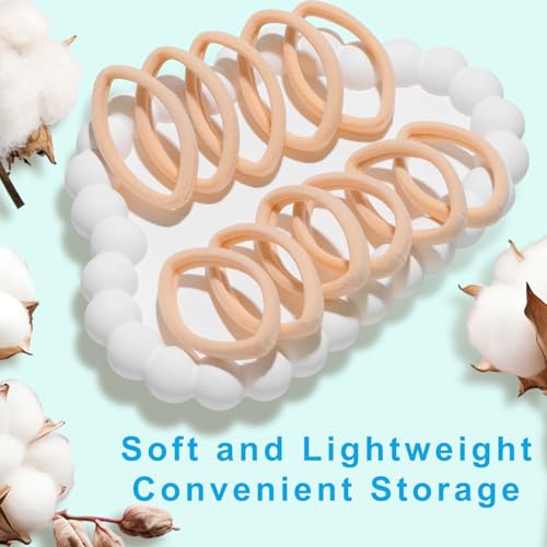 IKOCO 150PCS Hair Ties for Women, No Damage, Blonde | Cotton Ponytail Holders, Value Pack, Seamless Elastic, No Breakage, No Crease, Durable Hold, for Thick & Curly Hair - color: Blonde