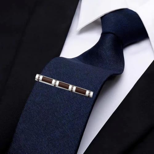 GWD Stainless Steel Tie Clips for Men Classic Tie Bar Clip Set | Ideal Gift for Father, Husband, Boyfriend, Business, Wedding, Tie clip With Gift Box - style: 3pcs-1