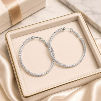 Big Chunky Gold Hoop Earrings for Women Beaded Large Statement Earrings Lightweight Fashion Jewelry Daily Wear Party Gift - color: F3:Colorful 6.5cm