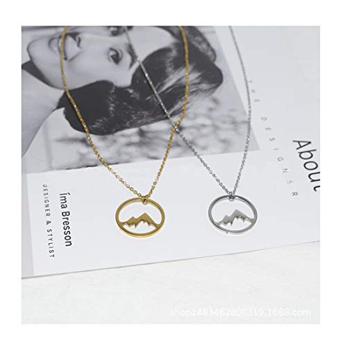 Baydurcan Friendship Anchor Compass Necklace Good Luck Elephant Pendant Chain Necklace with Message Card Gift Card - style: Mountain