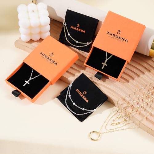 Layered Necklaces for Women | 14K Gold Plated Stackable Choker Necklace Set - Dainty Jewelry Gift - style: 3PCS-Gold twist circle layered necklaces