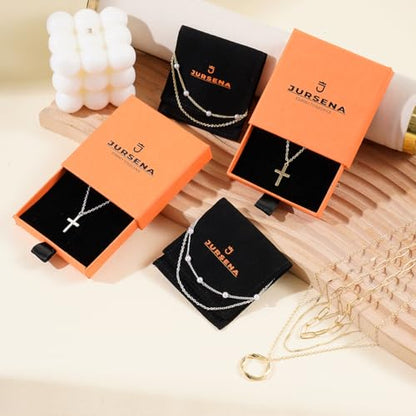 Layered Necklaces for Women | 14K Gold Plated Stackable Choker Necklace Set - Dainty Jewelry Gift - style: 3PCS-Gold twist circle layered necklaces