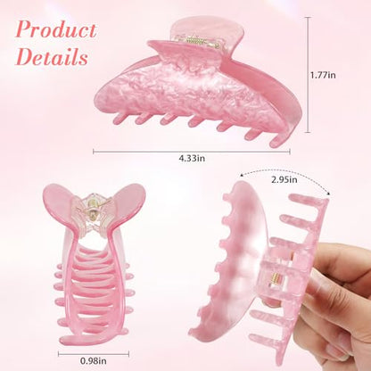 16 Pack Hair Claw Clips for Women - Large Non-Slip Acrylic Hair Claws for Thick Thin Hair, Cute Hair Barrettes Elegant & Durable, Fashion Hair Accessories Stylish Jaw Clips for Girls DIY Gift - size: Large 16 Pcs