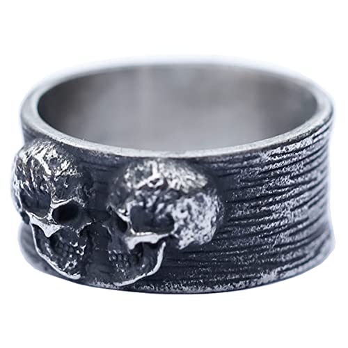 2023 Skull Ring Cool Evil Death Punk Rock Stainless Steel Rings Aly Style Jewelry - style: R1084